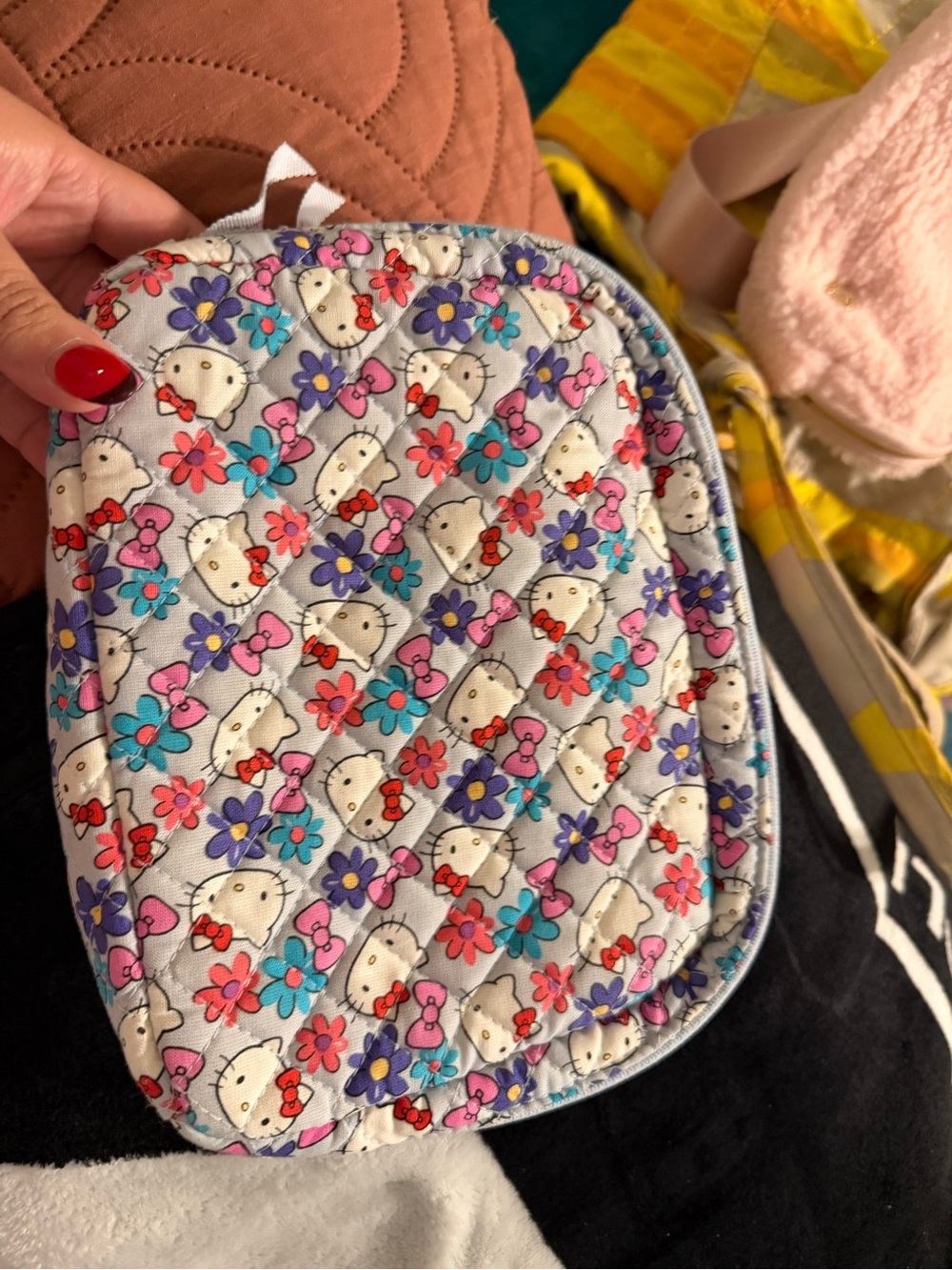 Vera Bradley x Hello Kitty Purple Floral Tech Pouch - Picture 4 of 5